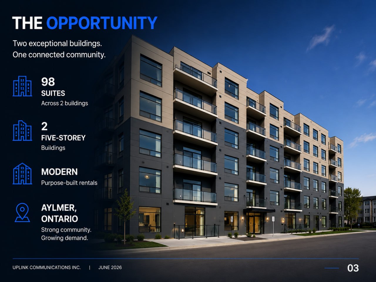 Escalade Property Corp rooftop partnership presentation slide 3
